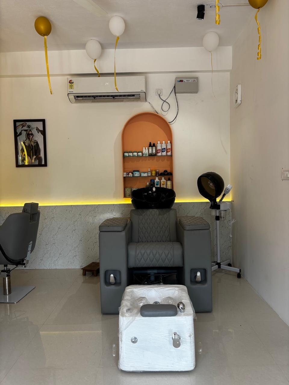 Completed pedicure station – final interior design handover by AKSH HABITAT